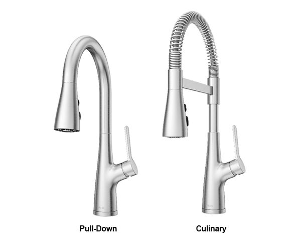 pull down kitchen faucet & culinary style kitchen faucet