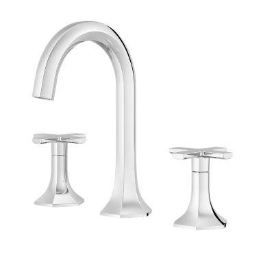 Ametrine 2-Handle 8" Widespread Bathroom Faucet (LG49-AMT1C) with Ametrine Cross Handle Kit (HHL-49-AMTCC)