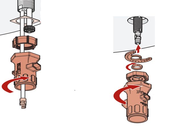 Removing handle mounting hardware