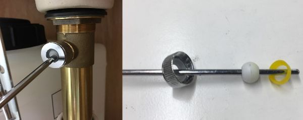 Remove stopper from drain