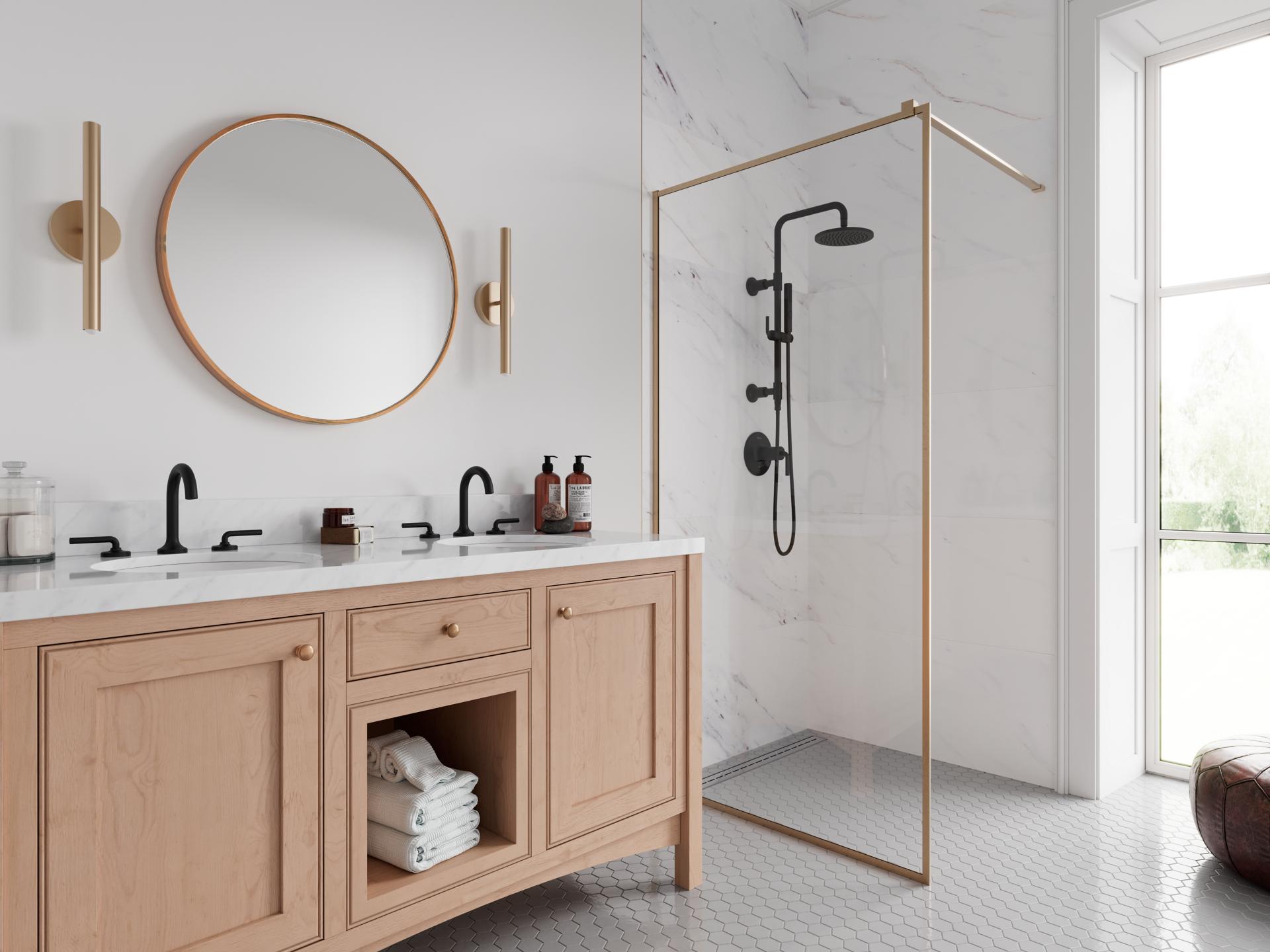 Plumber: Matching bathroom accessories can enhance your decorating skills
