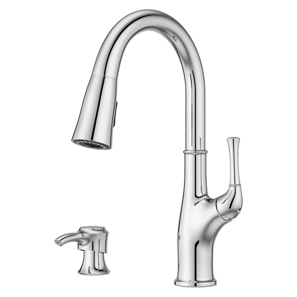 Polished Chrome Alderwood F-529-7AWC 1-Handle Pull-Down Kitchen