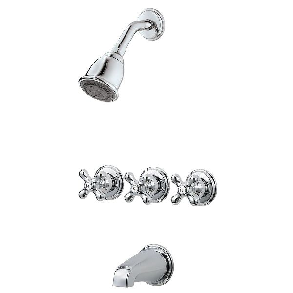 無料発送 Pfister Chrome Polished G01-8CBC Trim Shower & Tub 3-Handle その他