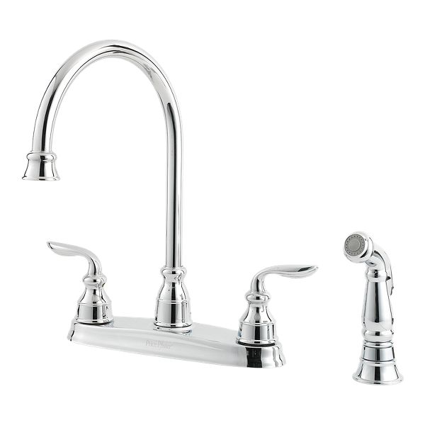 Pfister factory Ladera F-036-4LRC 2-Handle Kitchen Faucet with Side Spray Faucet Pfister