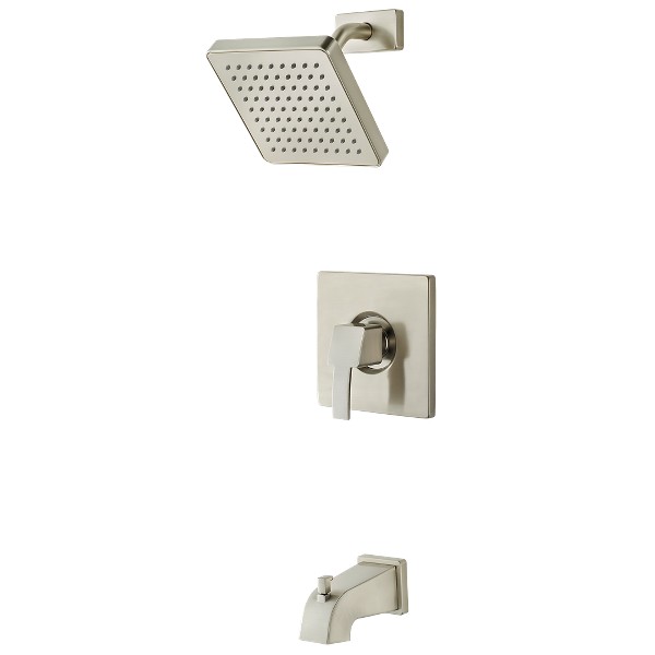 Brushed Nickel Bernini 808-BD0K 1-Handle Tub & Shower Trim with 