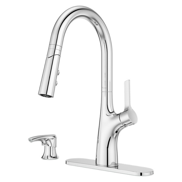 Polished Chrome Ceylon F-529-7CLOC 1-Handle Pull-Down Kitchen