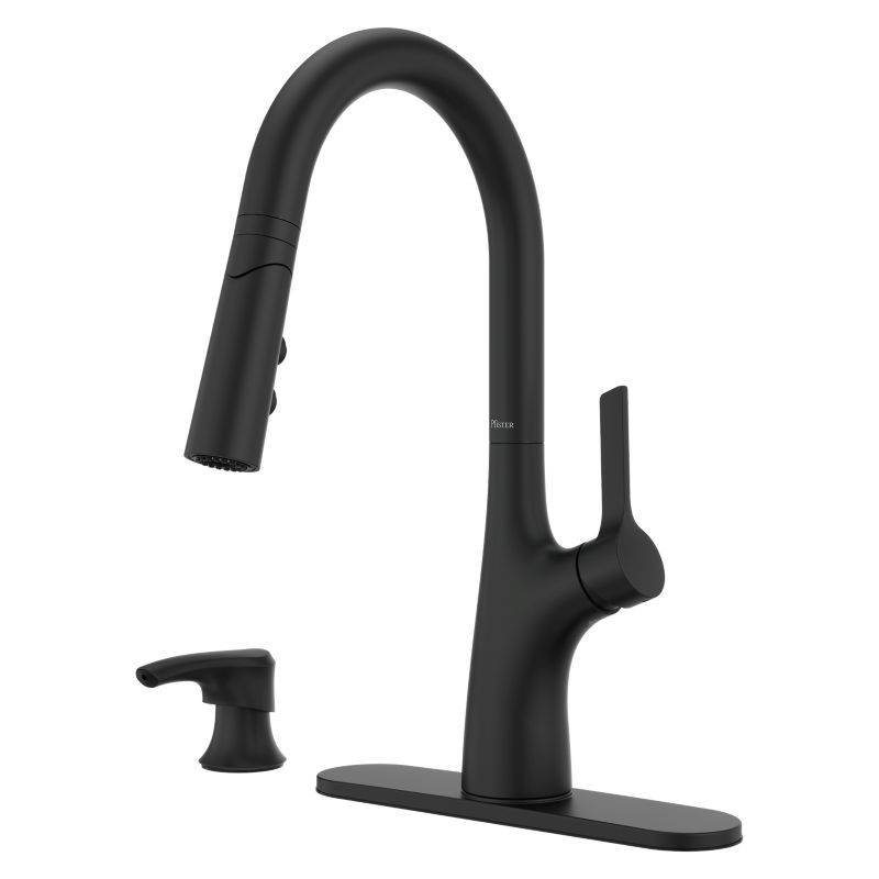 Ceylon 1-Handle Pull Down Kitchen Faucet in Spot Defense Matte Black