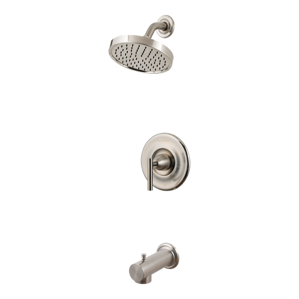 Pfister Contempra Brushed Nickel 1-handle Bathtub and Shower Faucet Pfister Contempra Brushed Nickel 1-handle Bathtub and Shower Faucet