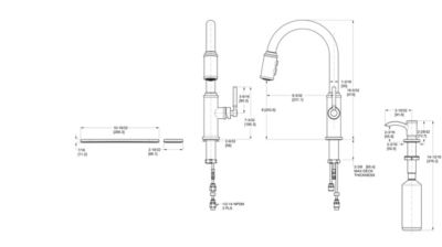 Stainless Steel Kedzie F-529-7KZS 1-Handle Pull-Down Kitchen