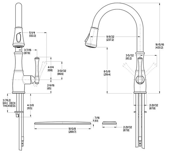 Stainless Steel Wheaton F 529 7whs 1 Handle Pull Down Kitchen