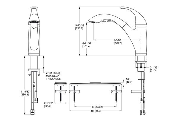 Stainless Steel Parisa Lg534 7ss 1 Handle Pull Out Kitchen Faucet