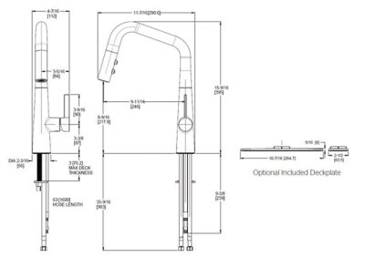 Spot Defense Stainless Steel Buxton F529-7BNGS 1-Handle Pull-Down