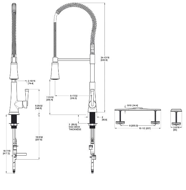 Stainless Steel Zuri Gt529 Mcs 1 Handle Pull Down Kitchen Faucet