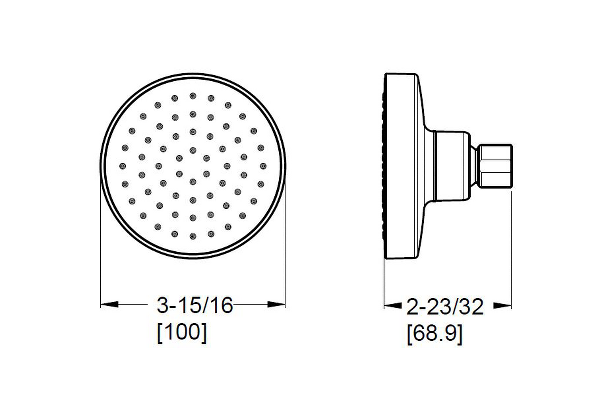 Polished Chrome Brislin J15-BI0C Brislin Raincan Showerhead Polished Chrome Brislin J15-BI0C Brislin Raincan Showerhead