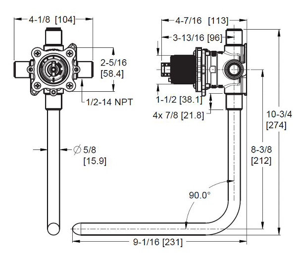 Unfinished 0X8 Valve JX8-310APF 0X8 Series Tub & Shower Unfinished 0X8 Valve JX8-310APF 0X8 Series Tub & Shower