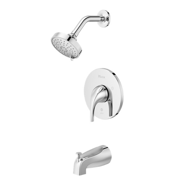 Polished Chrome Framework 8P8-WS2-FWCC 1-Handle Tub & Shower Trim