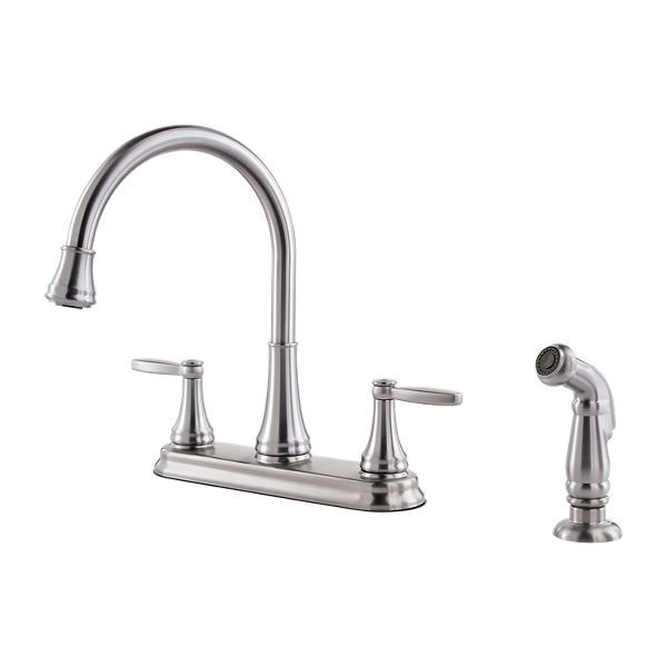 Stainless Steel Glenfield F 036 4gfs 2 Handle Kitchen Faucet