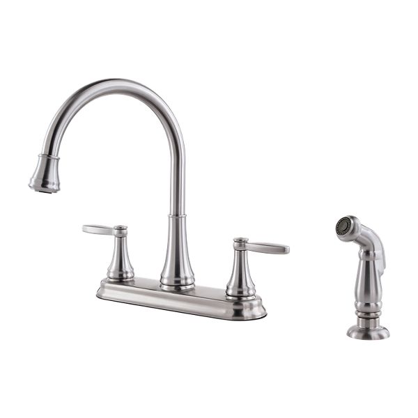 Stainless Steel Glenfield F-036-4GFS 2-Handle Kitchen Faucet