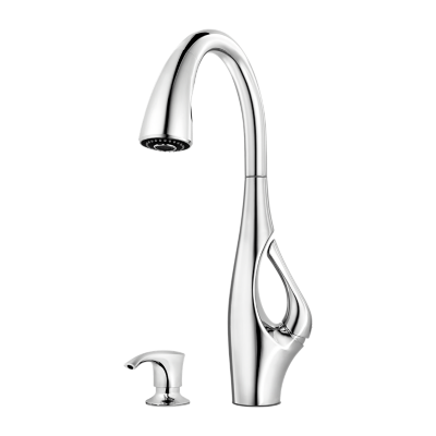 Polished Chrome Indira F 529 7ndc 1 Handle Pull Down Kitchen Faucet Pfister Faucets