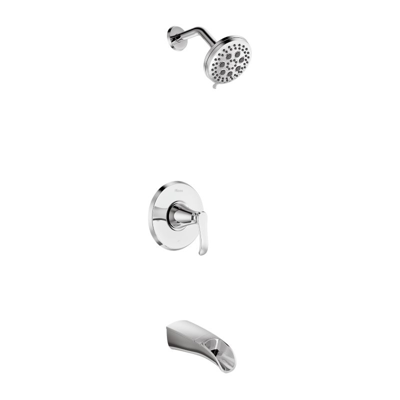 Jaida Tub & Shower in Polished Chrome