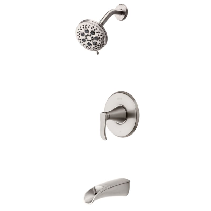 Jaida Tub & Shower in Spot Defense Brushed Nickel