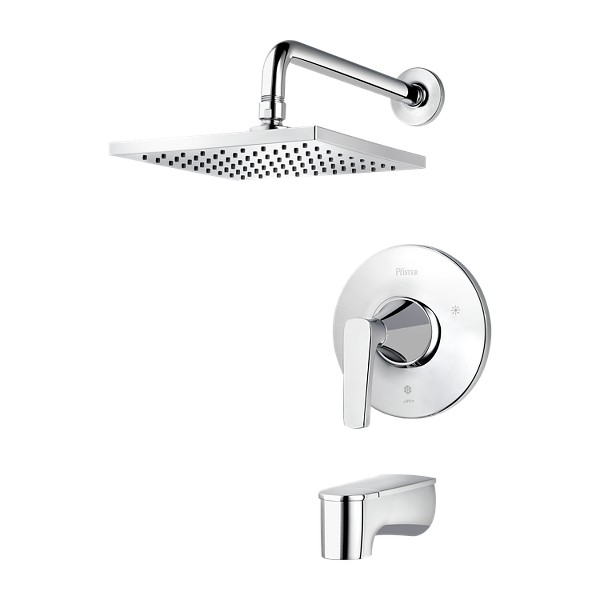 Polished Chrome Kelen LG89-8MFC 1-Handle Tub & Shower Trim Kit