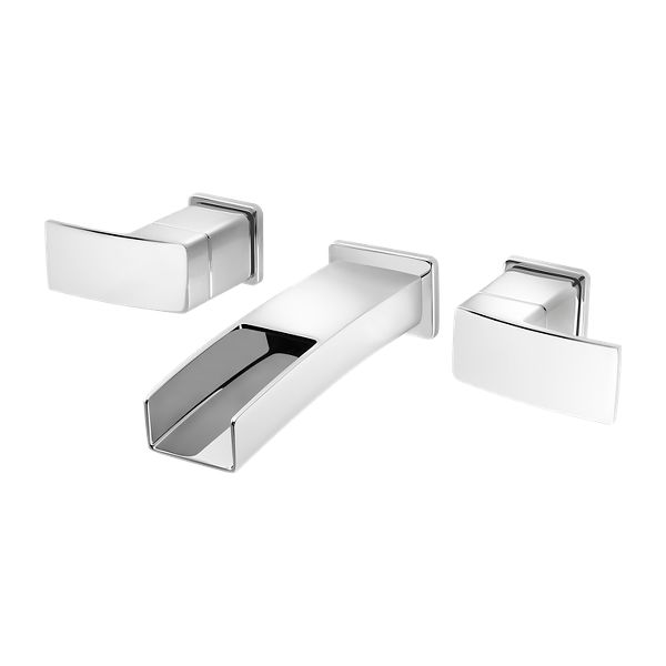 Polished Chrome Kenzo LG49-DF1C 2-Handle Wall Mount Bathroom