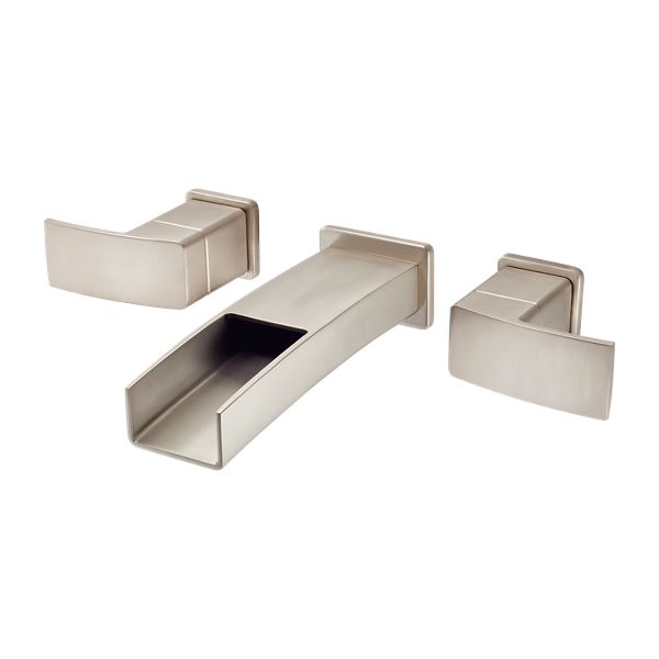 Brushed Nickel Kenzo LG49-DF1K 2-Handle Wall Mount Bathroom