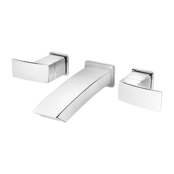Polished Chrome Kenzo LG49-DF3C 2-Handle Wall Mount Bathroom