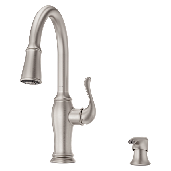 Pfister Maren 1-Handle Deck Mount Pull-Down Handle/Lever Residential Kitchen Faucet (Deck Plate Included) Pfister Maren 1-Handle Deck Mount Pull-Down Handle/Lever Residential Kitchen Faucet (Deck Plate Included)