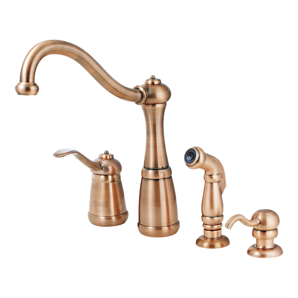 Fired Copper Marielle T26 4nrr 1 Handle Kitchen Faucet Pfister