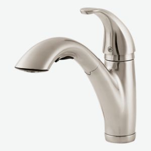 Stainless Steel Parisa Lg534 7ss 1 Handle Pull Out Kitchen Faucet Pfister Faucets