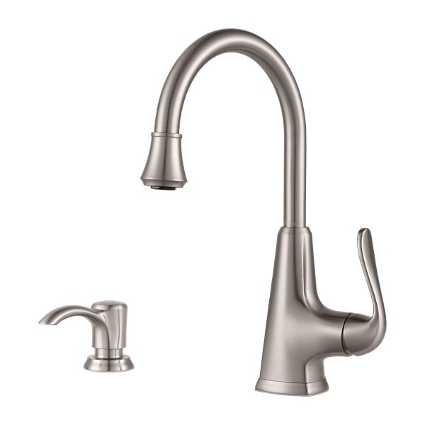 Stainless Steel Pasadena F-072-PDSS 1-Handle Bar & Prep Faucet