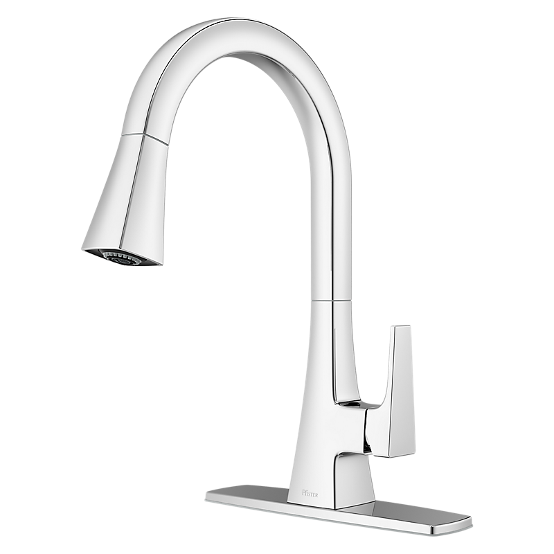 1-Handle Pull-Down Kitchen Faucet in Polished Chrome