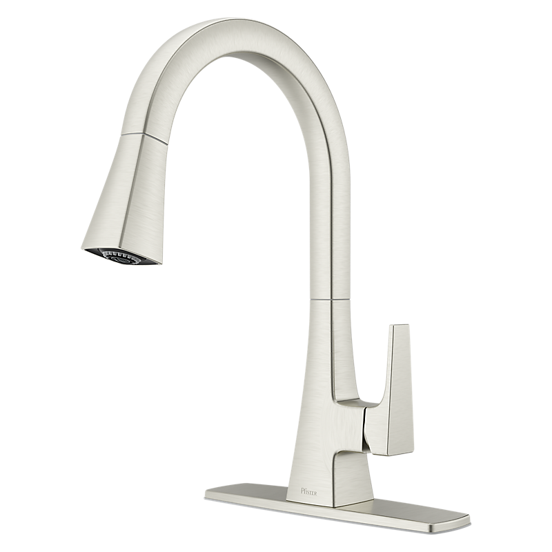 1-Handle Pull-Down Kitchen Faucet in Stainless Steel