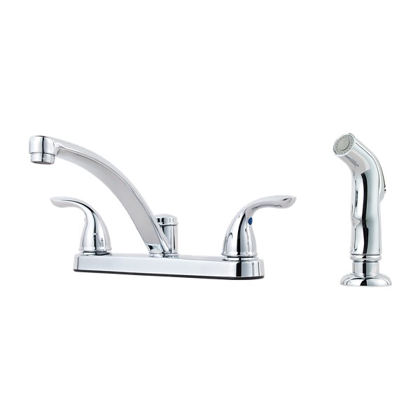 Polished Chrome Pfirst Series G135-8000 2-Handle Kitchen Faucet