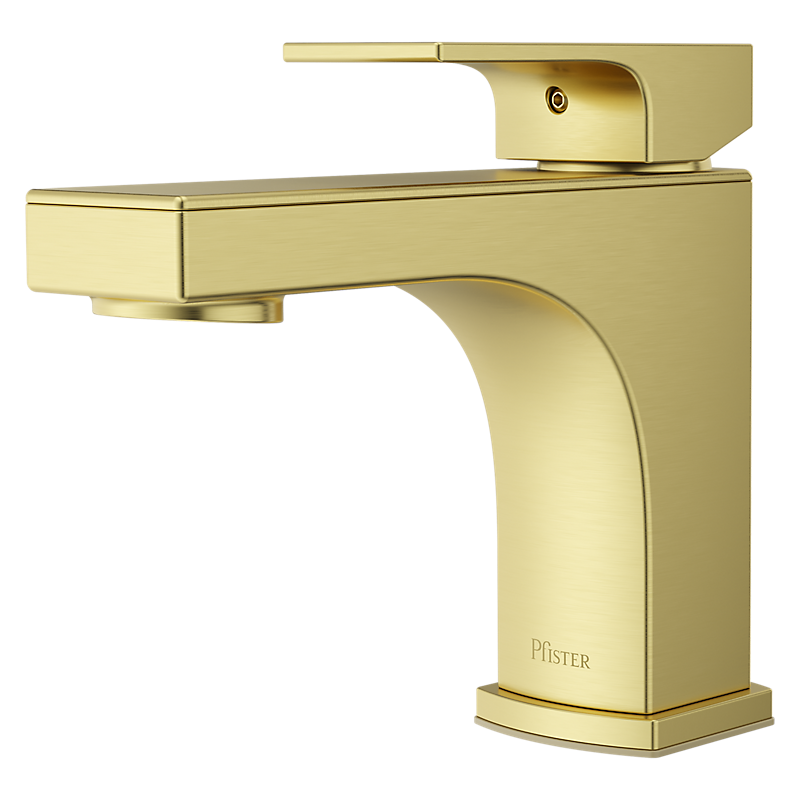 Single Control Bathroom Faucet in Brushed Gold