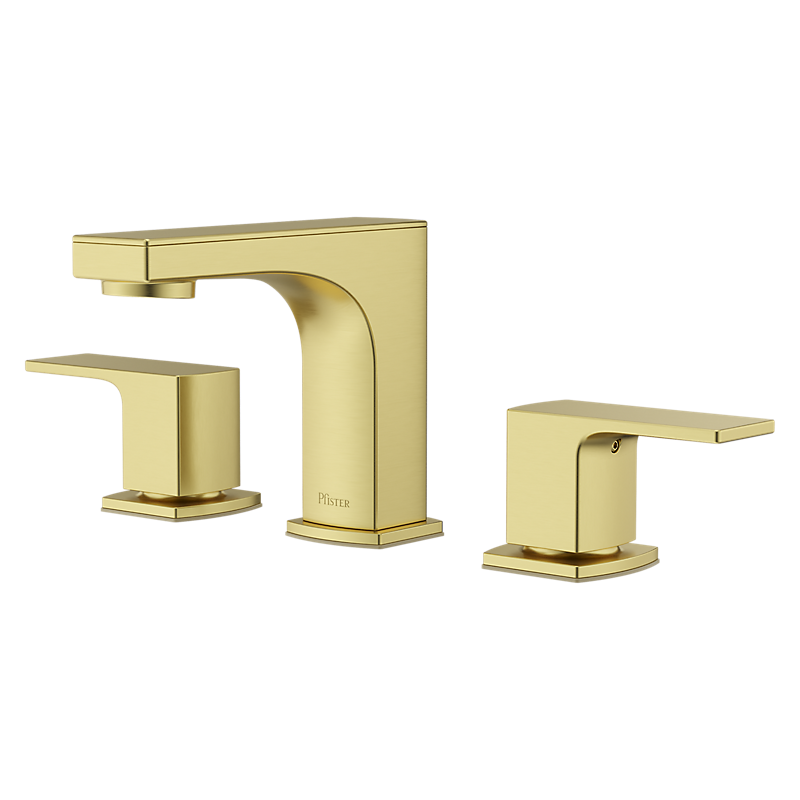 2-Handle 8" Widespread Bathroom Faucet in Brushed Gold