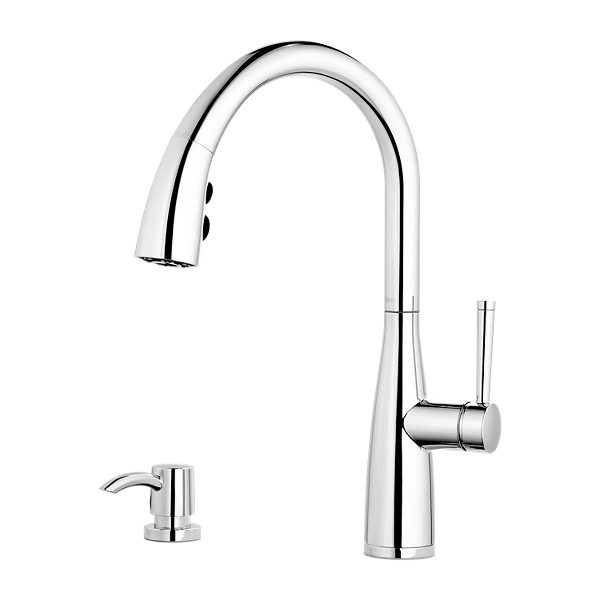 Polished Chrome Raya F 529 7ryc 1 Handle Pull Down Kitchen Faucet