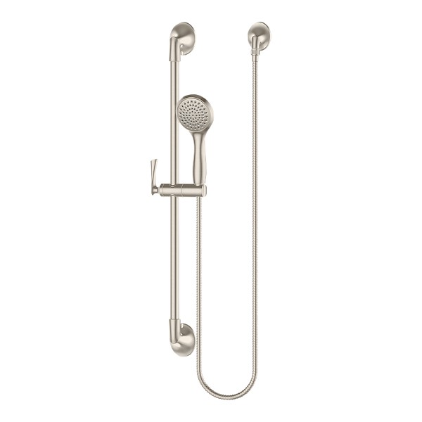 Brushed Nickel Rhen LG16-3RHK Hand Shower Slide Bar Combo