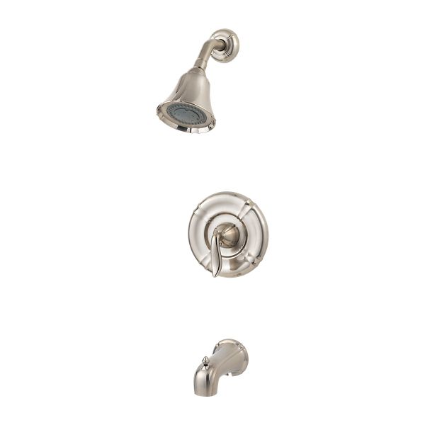 Brushed Nickel Santiago R89-8STK 1-Handle Tub & Shower Trim Kit