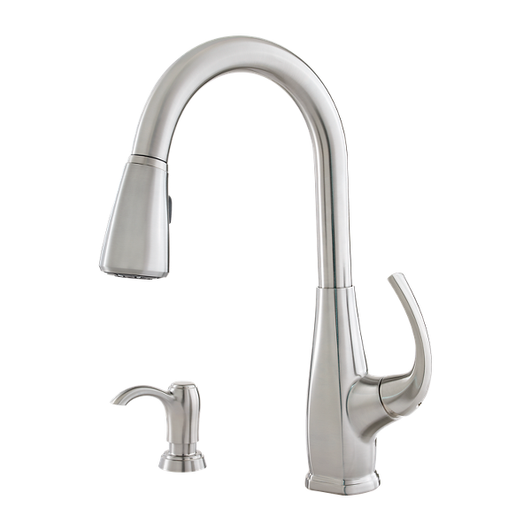 Pfister Selia Stainless Steel 1-Handle Deck-Mount Pull-Down Handle Kitchen Faucet (Deck Plate Included) Pfister Selia Stainless Steel 1-Handle Deck-Mount Pull-Down Handle Kitchen Faucet (Deck Plate Included)