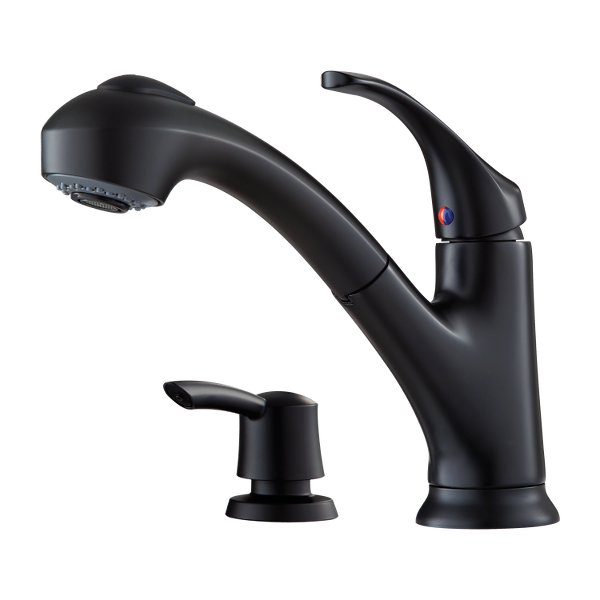 Matte Black Shelton F Wkp 701b 1 Handle Pull Out Kitchen Faucet