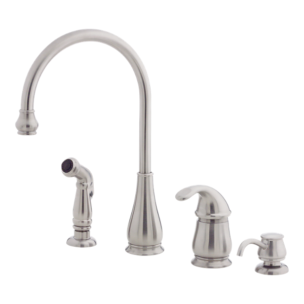 Stainless Steel Treviso Gt26 4dss 1 Handle Kitchen Faucet