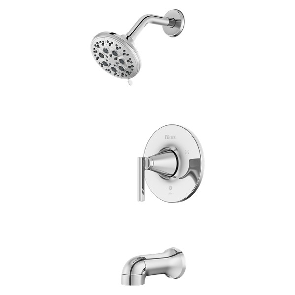 Polished Chrome Vedra 8P8-WS2-VEDC 1-Handle Tub & Shower Trim with