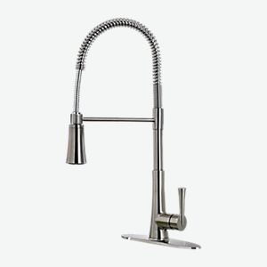 Pfister Eagan Stainless Steel 1-Handle Deck-Mount Pull-Down Handle Kitchen Faucet (Deck Plate Included) Pfister Eagan Stainless Steel 1-Handle Deck-Mount Pull-Down Handle Kitchen Faucet (Deck Plate Included)